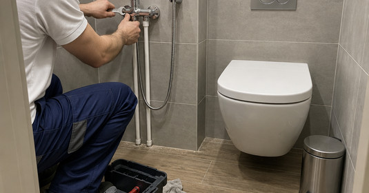 Монтаж гигиенического душа Grohe как компактной альтернативы биде.